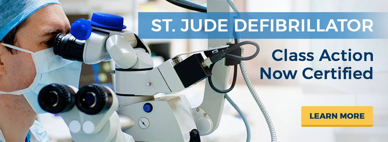 April 30, 2019 –Certification of Canada-wide Class Action Litigation Regarding Certain St. Jude Defibrillators