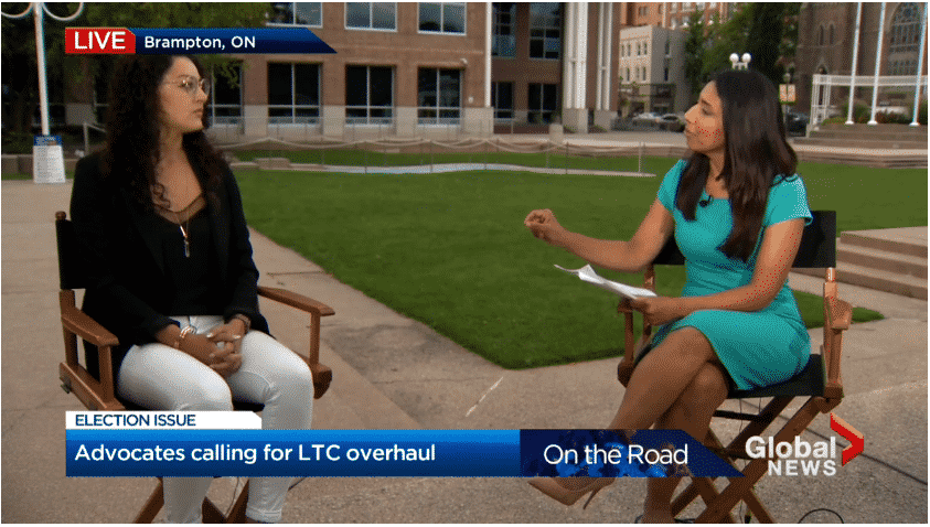 Melissa Miller Interviewed by Global News About Long-Term Care Election Platforms