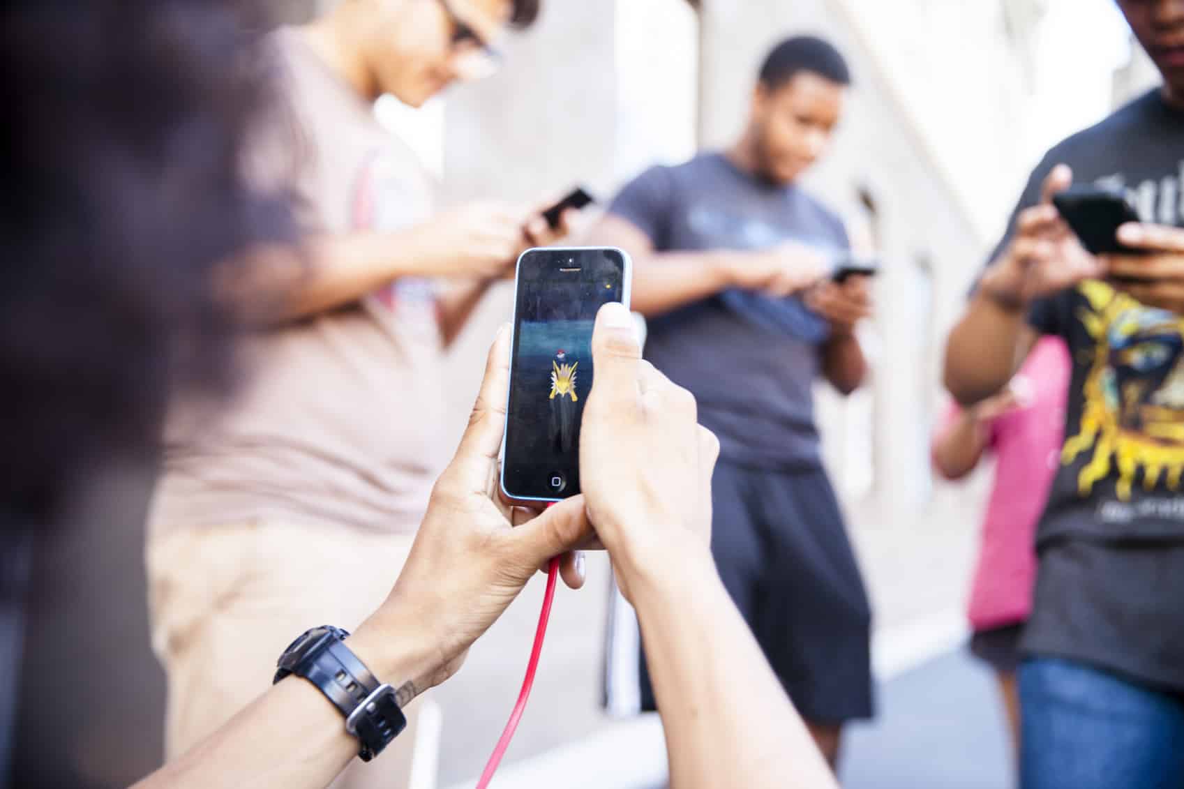 Pokemon Go App Being Played on iPhone